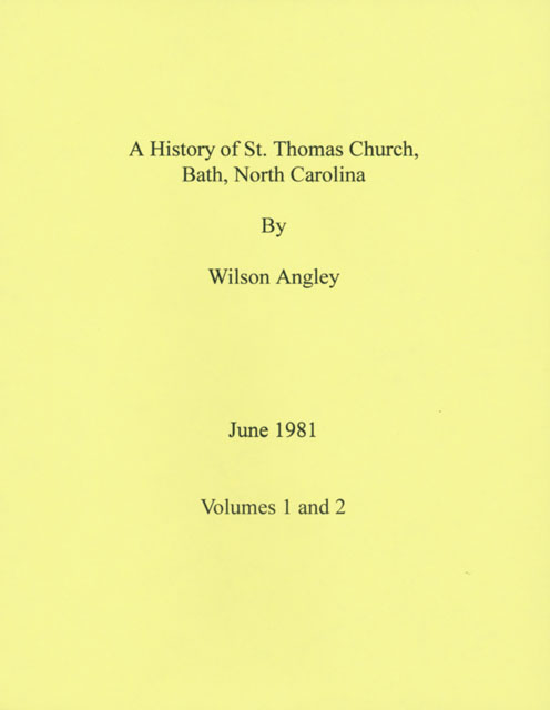 Cover Page St Thomas Episcopal Church