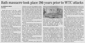 Bath massacre took place 290 years prior to WTC attacks