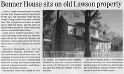 Bonner House sits on old Lawson property