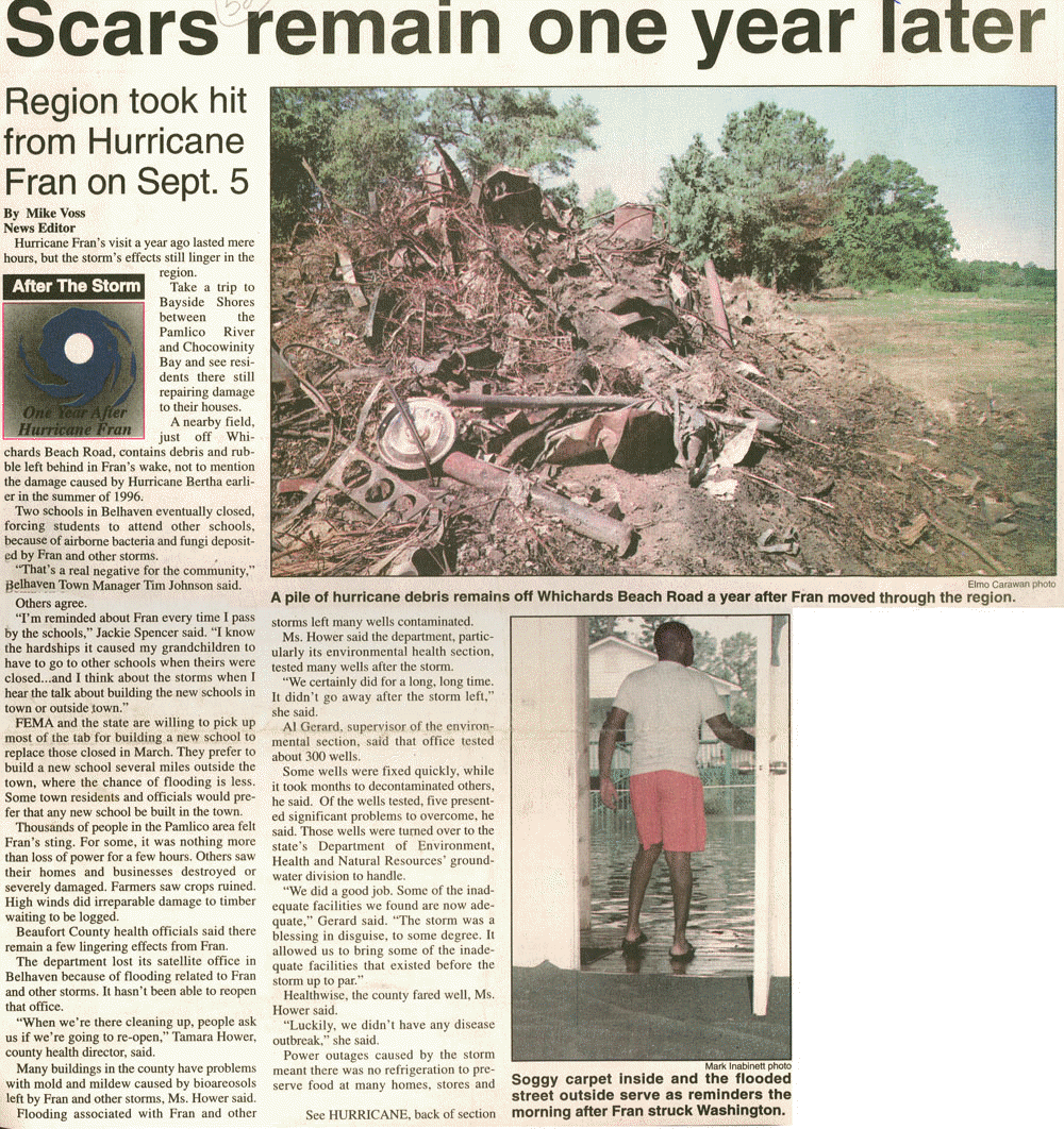 Scars remain one year later