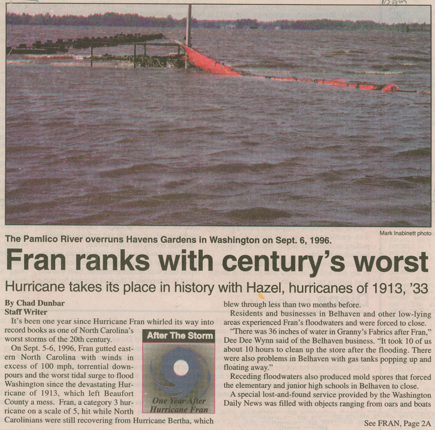 Fran ranks with century's worst
