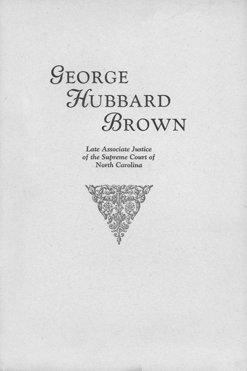 George Hubbard Brown memorial